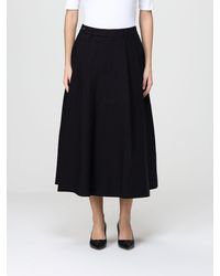 Brunello Cucinelli - Poplin Midi Skirt With Monili - Lyst