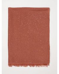 Brunello Cucinelli - Wool Scarf With Sequins - Lyst
