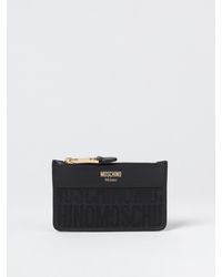 Moschino - Leather And Nylon Credit Card Holder - Lyst