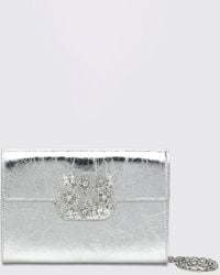 Roger Vivier - Efflorescence Laminated Leather Mini Bag With Jewel Buckle - Lyst