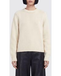 KHAITE - Long-Sleeved Pure Cotton Crew Neck Jumper - Lyst