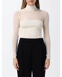 Elisabetta Franchi - Slim Fit Stretch-Viscose Long-Sleeved Turtleneck Bodysuit - Lyst
