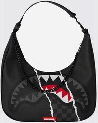 Sprayground - Monogram Print Coated Cotton Hobo Bag With Flat Handle - Lyst