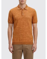 Brooksfield - Linen Blend Polo Shirt - Lyst