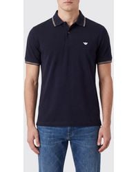 Emporio Armani - Cotton Polo Shirt With Logo - Lyst