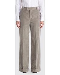 Brunello Cucinelli - High-Waisted Wide-Leg Corduroy Trousers With Monili Detail - Lyst
