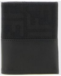 Fendi - Ff Jacquard Fabric Bifold Card Holder With Snap Closure - Lyst