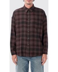 sunflower - Casual Check Wool And Cotton-Blend Shirt With Patch Pockets And Curved Hem - Lyst