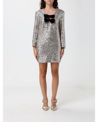 SIMONA CORSELLINI - Sequin-Embellished Sheath Mini Dress With Bow - Lyst