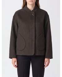 Soeur - Single-Breasted Short Wool-Blend Coat With Dropped Shoulders - Lyst
