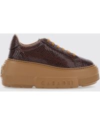 Casadei - Nexus Plateau-Sneaker Aus Leder Mit Python-Print - Lyst