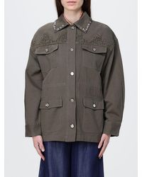 Liu Jo - Cotton Shirt Jacket With Embroidery - Lyst