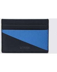 Loewe - Flag-D Bicolor Calfskin Leather Flat Card Holder - Lyst