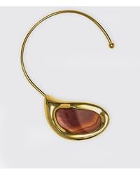 Panconesi - Collier Dusk En Laiton Plaqué Or 18 Kt Avec Agate Sertie - Lyst