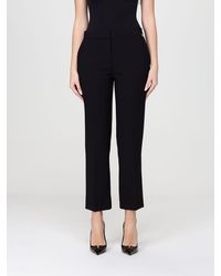 Elisabetta Franchi - Crepe Cropped Trousers - Lyst