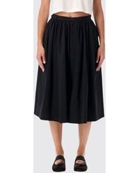 MM6 by Maison Margiela - High-Waisted Wide Leg Bermuda Shorts - Lyst