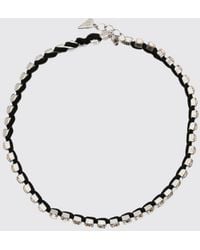 forte_forte - Viscose And Brass Choker Necklace With Crystals And Rhinestones - Lyst