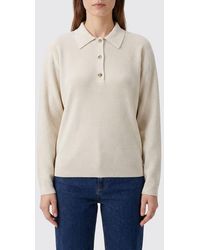 Calvin Klein - Long-Sleeved Silk Knit Polo Shirt - Lyst