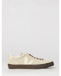 Veja - Campo Leather And Suede Low-Top Sneakers With Contrasting Logo - Lyst