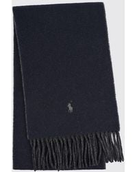 Polo Ralph Lauren - Double-Faced Recycled Wool Blend Scarf With Embroidered Logo - Lyst