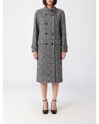 Dolce & Gabbana - Dolce &Amp Gabbana Long Double-Breasted Wool Coat With High Collar And Martingale - Lyst