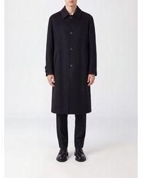 Giorgio Armani - Long Single-Breasted Virgin Wool And Cashmere Coat - Lyst