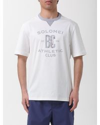 Brunello Cucinelli - Printed Cotton T-Shirt - Lyst