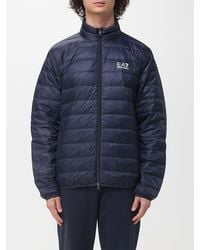 EA7 - Light Nylon Down Jacket With Logo - Lyst