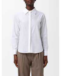 Mar De Margaritas - Slim Fit Stretch-Cotton Shirt With French Collar - Lyst