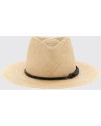 Brunello Cucinelli - Raffia Hat With Jewel Ribbon - Lyst