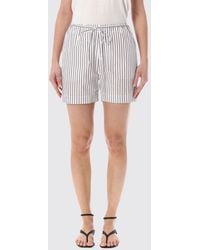 Loulou de Saison - Striped Cotton Shorts - Lyst