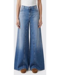 Pinko - Cotton Denim Flared Jeans - Lyst
