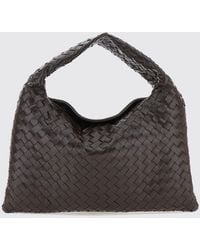 Bottega Veneta - Hop Intrecciato Calfskin Shoulder Bag With Woven Handle - Lyst