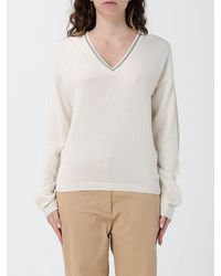 Fabiana Filippi - V-Neck Cotton Knit Top - Lyst