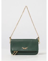 Zadig & Voltaire - Zadig &Amp Voltaire Rock Nano Grained Calfskin Leather Crossbody Bag With Logo - Lyst