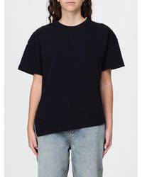 Loewe - Asymmetrical Hem Cotton Crew-Neck T-Shirt With Short Sleeves - Lyst