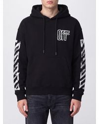Off-White c/o Virgil Abloh - Cotton Hoodie With Arrow Logo And Kangaroo Pocket - Lyst