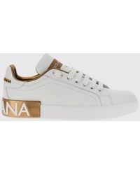 Dolce & Gabbana - Dolce &Amp Gabbana Portofino Leather Sneakers - Lyst