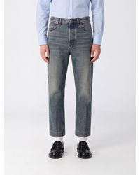 Valentino Garavani - Mid-Rise Straight-Leg Cropped Jeans - Lyst
