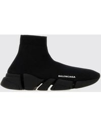 Balenciaga - Speed 2.0 Stretch-Knit Sock Trainers With Logo - Lyst