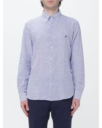 Brooksfield - Striped Linen Casual Shirt - Lyst