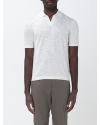 Brooksfield - Linen Bowling Collar Polo Shirt - Lyst
