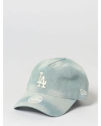 KTZ - 9Twenty Los Angeles Dodgers Cotton Denim Cap With Embroidered Logo - Lyst