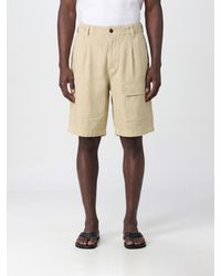 C.P. Company - Linen Cargo Shorts With Belt Loops And Multiple Pockets - Lyst