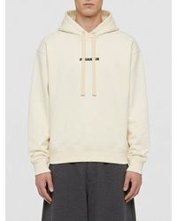 Jil Sander - Cotton Hoodie With Logo Print - Lyst