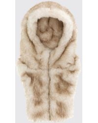 Herno - Soft Faux Fur Scarf Collar With Concealed Closure - Lyst