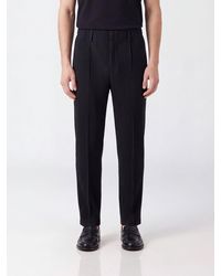 Homme Plissé Issey Miyake - Homme Plissé Issey Miyake Slim Fit Pleated Technical Fabric Trousers With Slit - Lyst