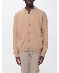 Laneus - V-Neck Merino Wool And Cashmere Cardigan With Patch Pockets - Lyst