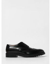Tod's - Brushed Leather Derby Shoes With Brogue Pattern - Lyst