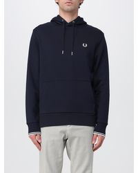 Fred Perry - Sudadera Con Capucha De Mezcla De Algodón Y Nailon - Lyst